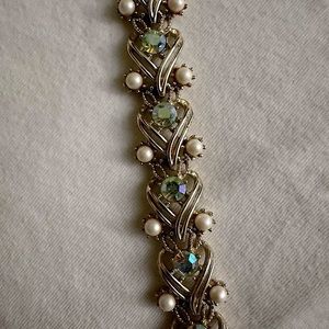 Vintage Coro Aurora Borealis Rhinestone Bracelet